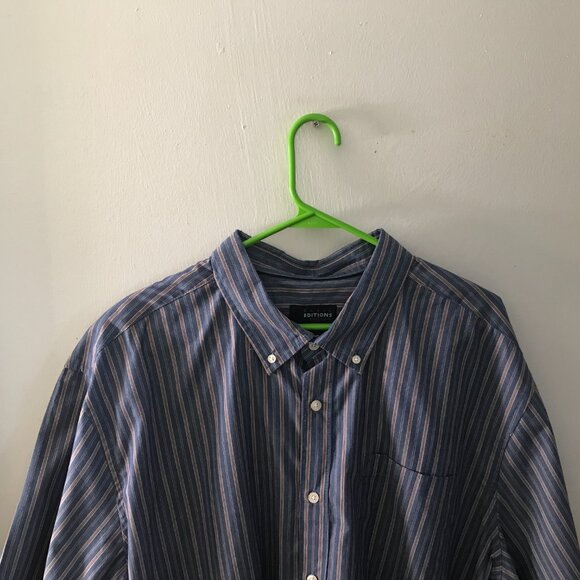 Men's Kmart Short-Sleeve Button-Down Blue and Pink Shirt - Size XXXL (NWT) - Picture 2 of 6